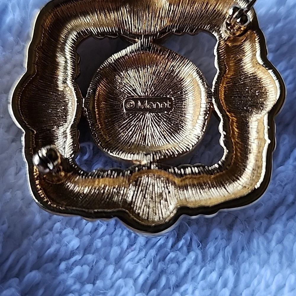 Vintage Monet.  Broach and Clip Earings as a set